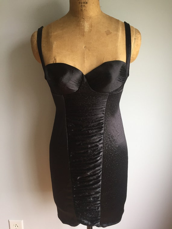 Vintage Black stretch Tank dress by Olga - image 1