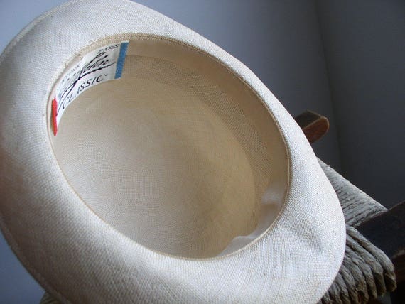 Straw Fedora Woman's hat by Mr. John N.Y.C. - image 8