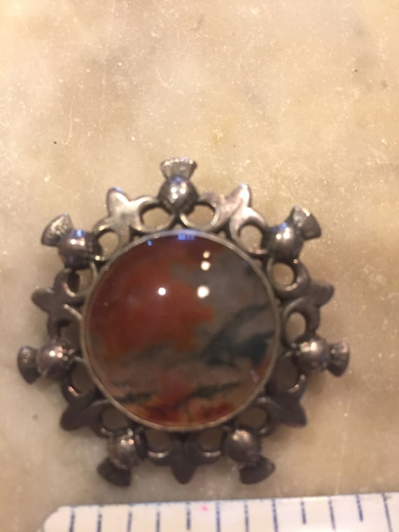 Scotish Moss Agate Estate Broach