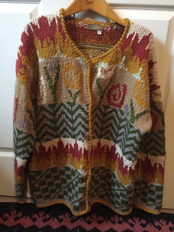 Bulky Wool Hand knit Cardigan