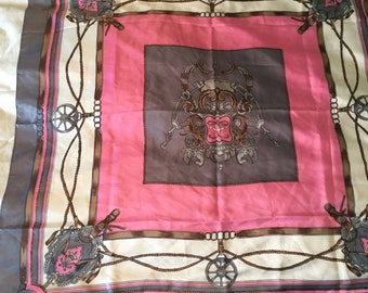 Large Square Printed Silk scarf