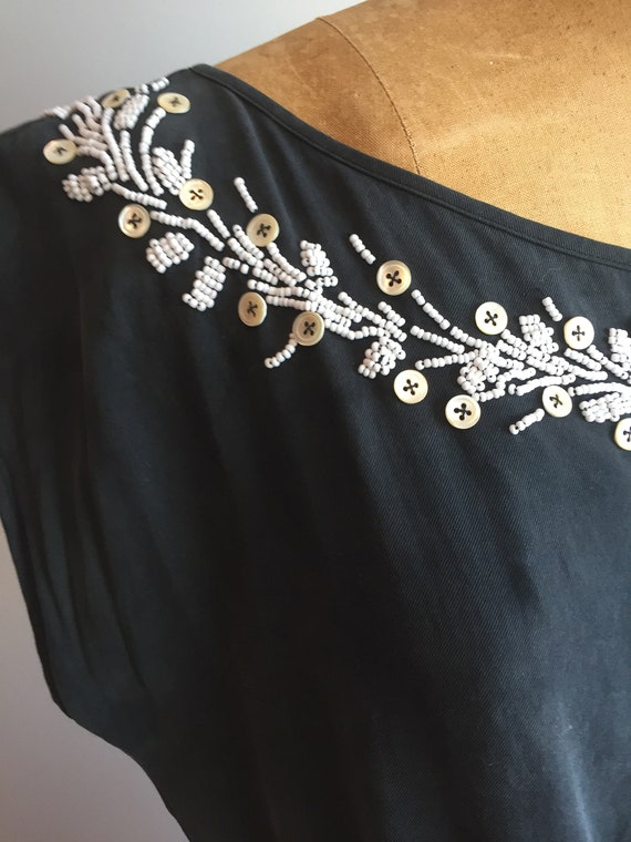 Silk Cotton Boho Dress with Beaded Decoration - image 7