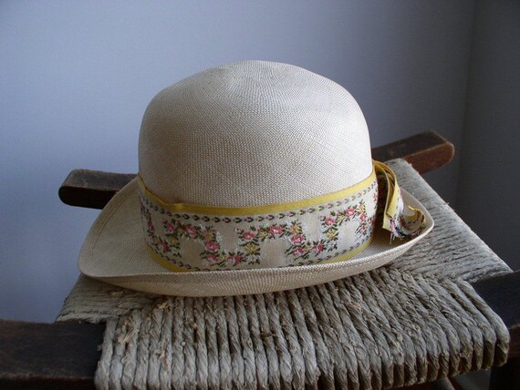 Straw Fedora Woman's hat by Mr. John N.Y.C. - image 4
