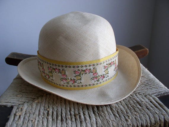 Straw Fedora Woman's hat by Mr. John N.Y.C. - image 1