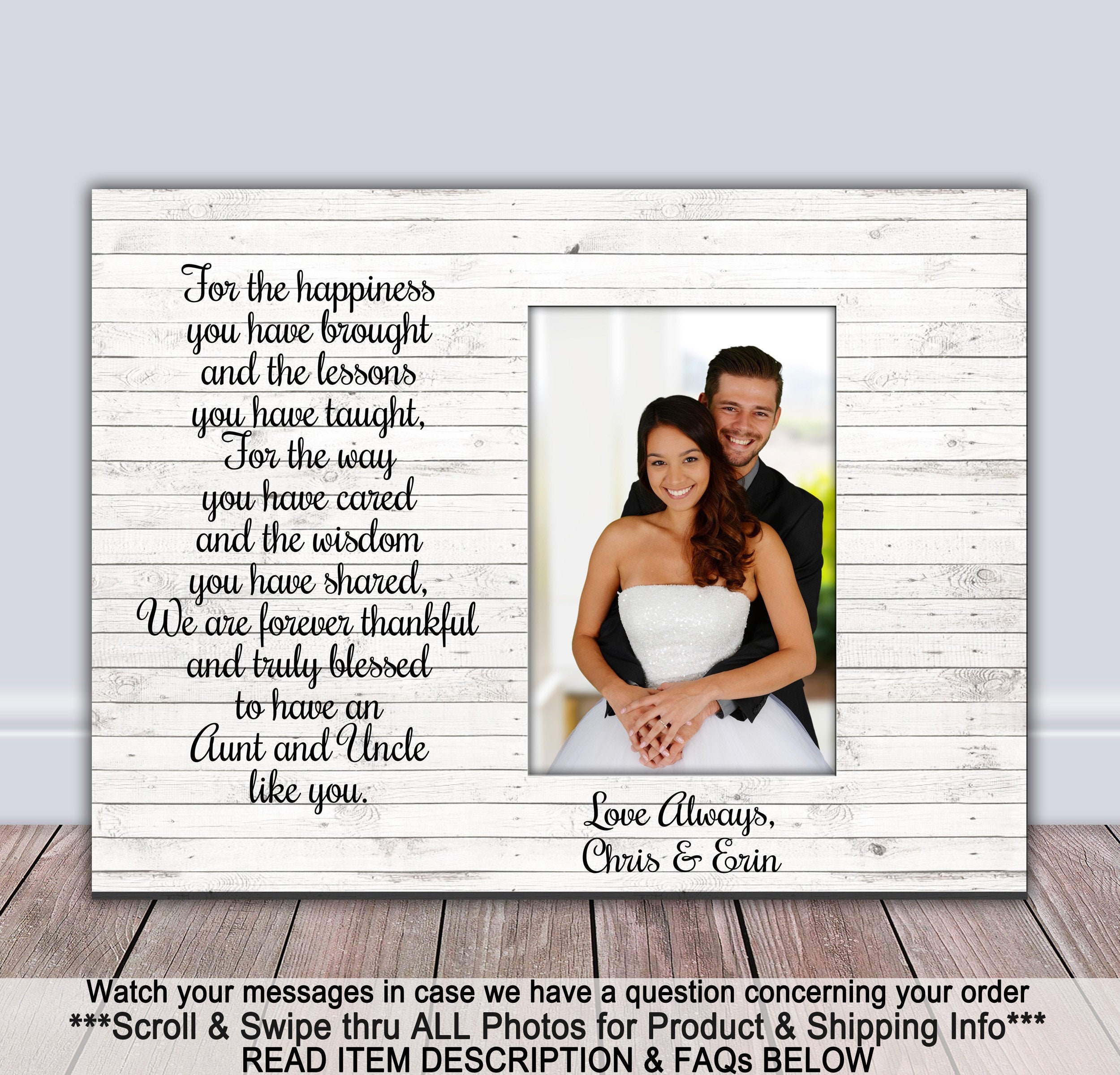 Wedding Gift for Aunt and Uncle Aunt and Uncle Christmas Etsy