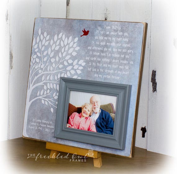 Psalm 73 Memorial Gift Memorial Picture Frame In Memory Of Etsy