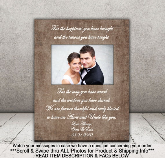 wedding gifts for aunt and uncle