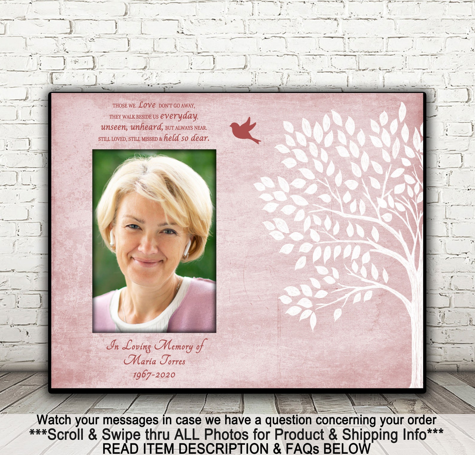 Loss of Mother Memorial Picture Frame Memorial Photo Etsy