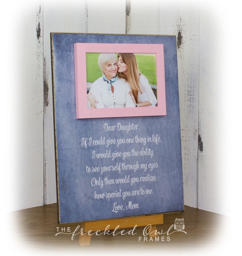 Daughter Gift From Mom Picture Frame Poem Mother To Bride 12x16