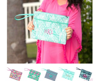 Monogrammed Bikini Bag Personalized Bikini Bag Monogrammed Wet Bag Personalized Wet Bag Monogrammed Wet Swimsuit Bag Zip Pouch Accessory