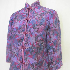 Silk Asian Jacket Chinese Silk Jacket Small