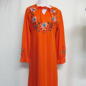 Mexican Dress Peasant Dress Embroidery Dress Summer Resort Hippie Dress