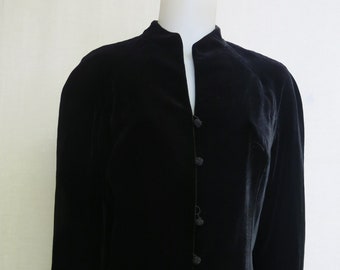 Velvet Jacket Cropped Black Velvet Evening Jacket Ann Taylor 10 Medium