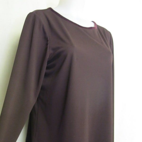 Dress Up Tunic Brown Velvet Tunic St Tropez Wear Medium 10 Carole Little Minimalist