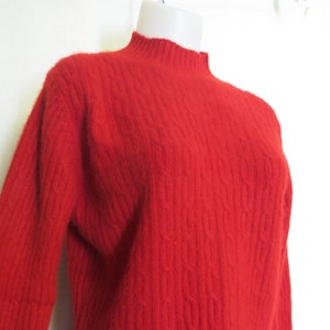 Cashmere Sweater Turtleneck Red Cashmere Sweater Cable knit