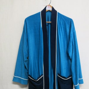 Vintage Men's Robe Mid Century Robe Plush Robe Dressing Gown Kimono Robe