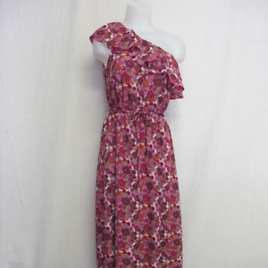 Summer Floral Dress Maxi Boho Dress Small Off Shoulder Dress Long