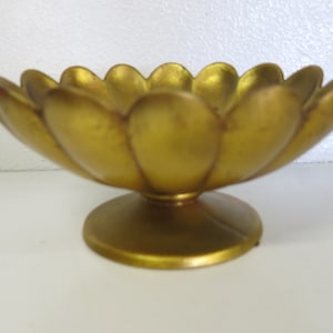 Freeman McFarlin Anthony Mid Century Gold Ceramic Bowl Miska z płatkami