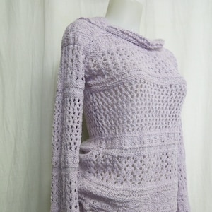 Crochet  Sweater Lavender Summer Sweater Vertigo