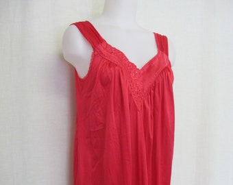 Nightgown Vanity Fair Red Nightgown Roomy Large