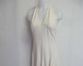 Mexican Cotton Halter Dress Natural cotton Sundress MantaMaya