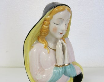 Mid Century Blessed Mother Mary Immaculate Conception Statue Madonna Occupied Japan