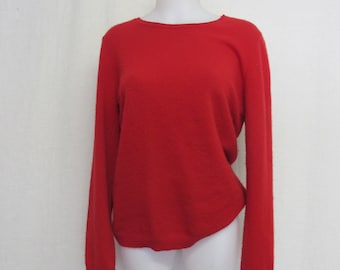 Cashmere Pullover Sweater Pin Up Cashmere Sweater Red