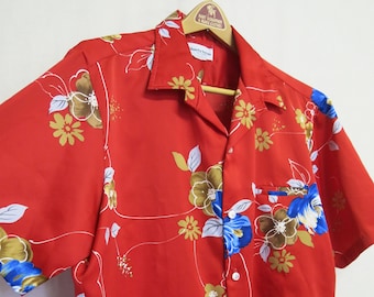 Vintage Liberty House Hawaiian Shirt: 1970s Floral Polyester Aloha Shirt