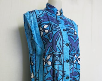 Vintage Hawaiihemd SELTEN rar Midcentury Barkenstoff Kittelschürze