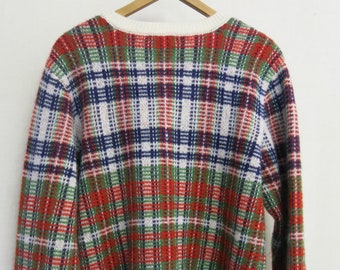 Oversize Bulky Plaid Plaid Sweater ORVIS Sweater