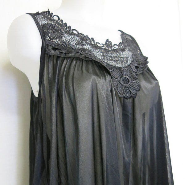 Black Nightgown Black Lace Nightgown Medium/Large