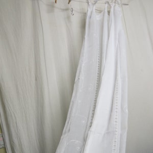 White Sheer Curtain Cotton Batiste Curtain Cottage Curtain Panel The Company Store NWT