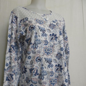 Old Fashioned Cotton Nightgown Floral Nightgown Medium Jersey Knit Macy&#39;s