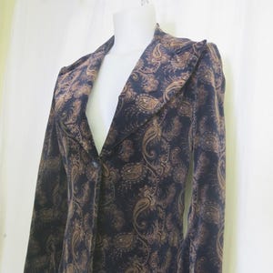 Ellen Tracy Velvet Jacket Black Paisley Velvet Jacket