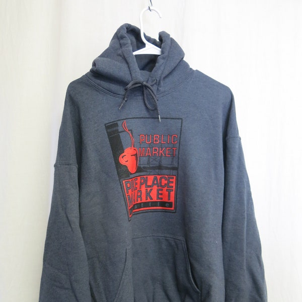 Pike Place Market Seattle Hoodie Sweatshirt XLarge