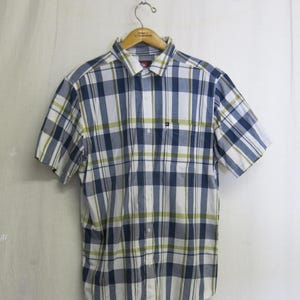 Madras Plaid Cotton Shirt Indian Madras Shirt Quicksilver Large NWOT