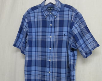 Camisa de algodón a cuadros Madras Vintage Ralph Lauren mediana