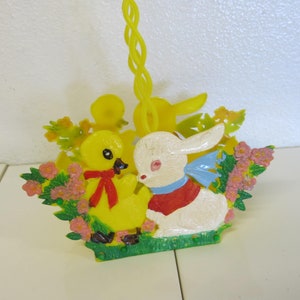Vintage Easter Basket Plastic Easter Basket 1960&#39;s Rare