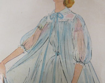 VINTAGE McCALL'S Nightgown/Peignoir Pattern 1950's Mid Century Lingerie