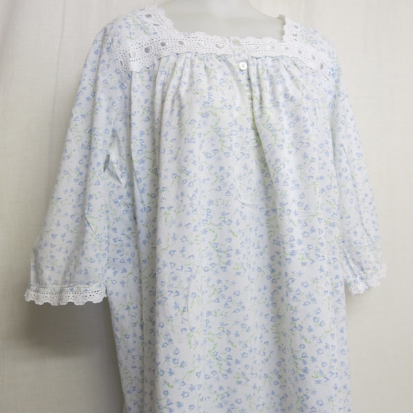 Old Fashioned Nightgown Cotton Batiste Romantic Nightgown Large/Petite All Cotton