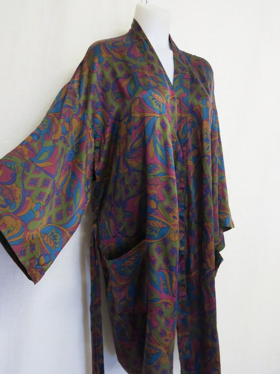 Silk Robe Dressing Gown Silk Kimono Robe Alfani