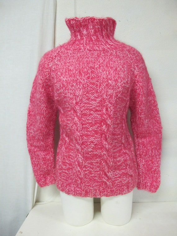 Handknit Mohair Sweater Cropped Sweater Handknit S