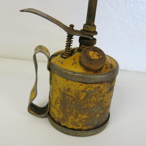 Vintage Copper Oil Can Mechanic Steampunk tools Autoshop