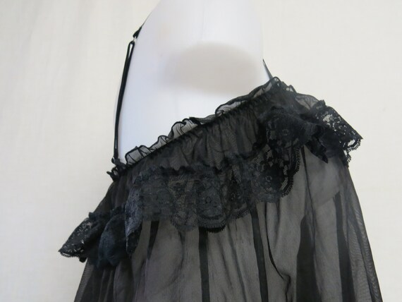 Black Lace Baby Doll Victoria's Secret Nightgown … - image 6