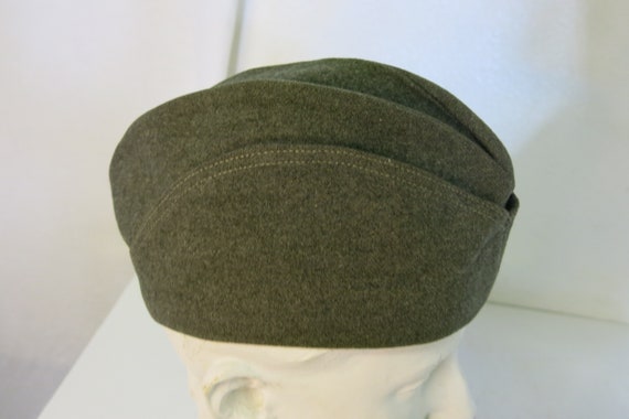 Vintage Army/Military Cap Hat WWII Garrison Cap - image 2