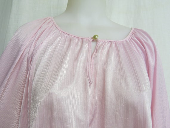 Pink Nylon Nightgown 1970s Nightgown Plus Size Ni… - image 4