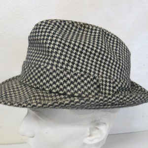 Dobbs Fedora Hat Porkpie Plaid Tweed Plaid Hat