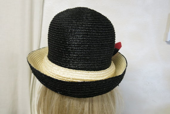 Summer Straw Derby Hat 1960's Mod Hat Don Anderso… - image 3