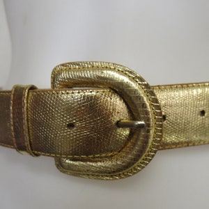 Gold Leather Belt Metallic Belt Nordstrom Dress up 28&quot; Belt