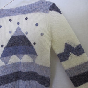 Pullover Sweater Bobbie Brooks Sweater Fuzzy Intarsia image 2